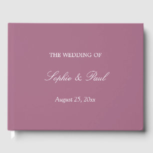 Elegant Mauve Wedding Guest Book