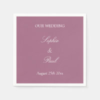 Elegant Mauve Wedding Napkins