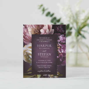 Elegant Maximalist Floral Wedding Invitation