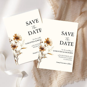 Elegant Meadow Wildflower Wedding Save The Date Invitation