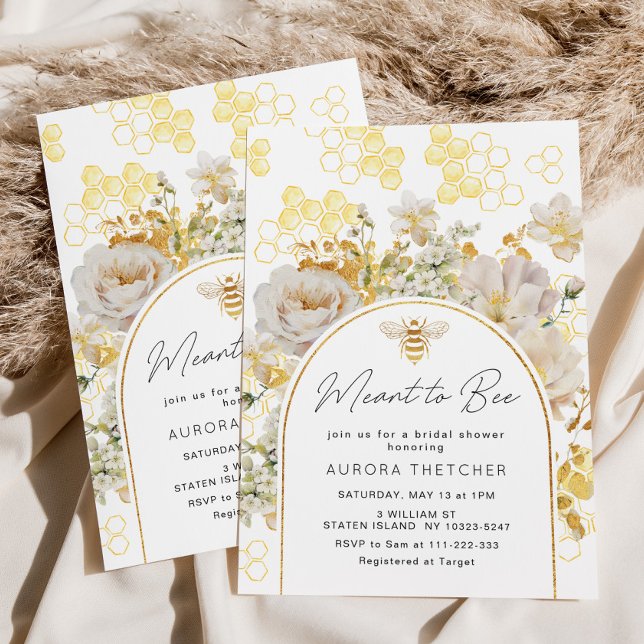 Elegant meant to bee bridal shower invitation (Creator Uploaded)