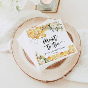 Elegant meant to bee bridal shower napkin