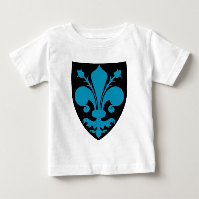 Elegant mediaeval Fleur De Lis shield Baby T-Shirt (Front)