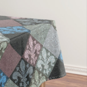 Elegant Mediaeval Fleur de Lys Pattern Tablecloth