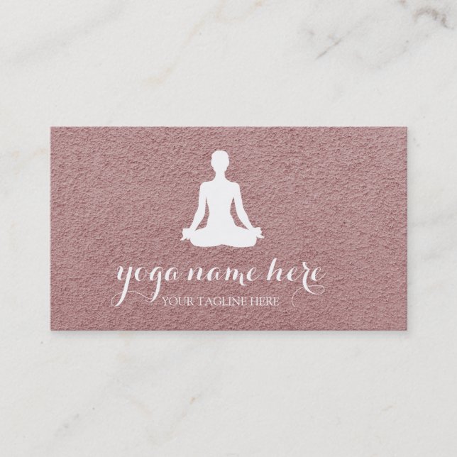 Elegant Meditation Om Logo Yoga Business Card (Front)