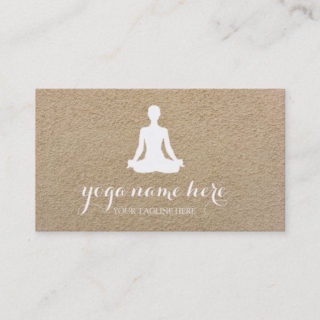Elegant Meditation Om Logo Yoga Business Card (Front)