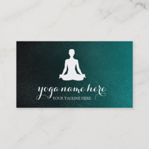 Elegant Meditation Om Logo Yoga Business Card