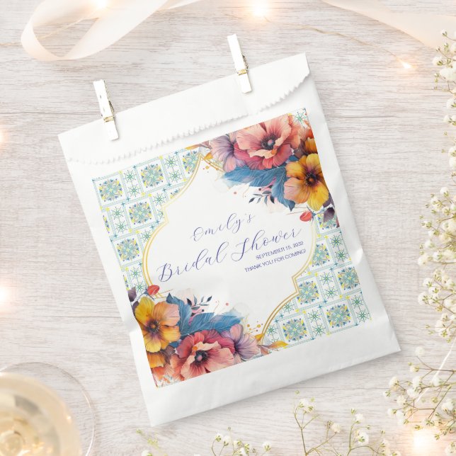 Elegant Mediterranean Art Bridal Shower Favour Bag (Clipped)