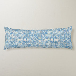 Elegant Mediterranean Blue Tile Body Cushion