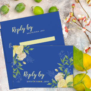 Elegant Mediterranean-Inspired Wedding RSVP Cards
