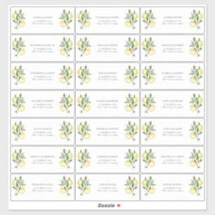 Elegant Mediterranean Lemon Shower Guest Address