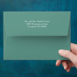 Elegant Medium Teal Mint Green Envelope
