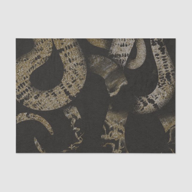 Elegant Medusa Snakes Luxury Art Tissue Paper (Front)