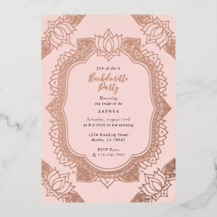 Elegant Mehndi Bachelorette Party Rose Gold