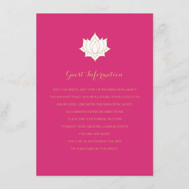 Elegant Mehndi Insert Cards (Front)