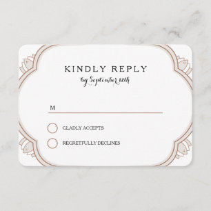 Elegant Mehndi rsvp Card