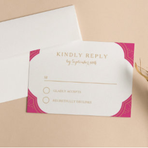 Elegant Mehndi rsvp Card