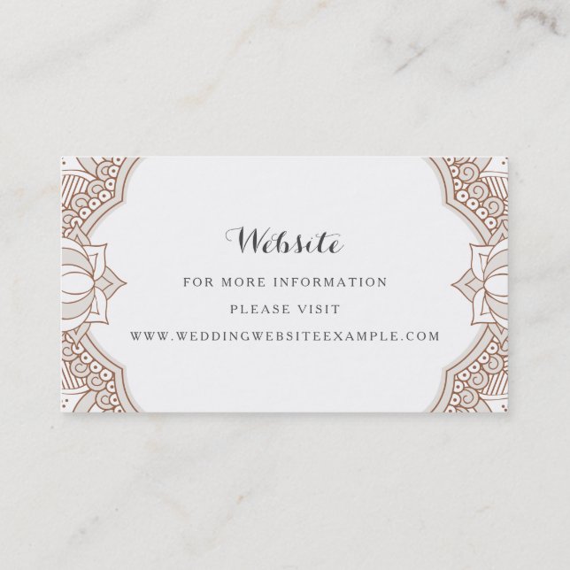 Elegant Mehndi Website Cards (Back)