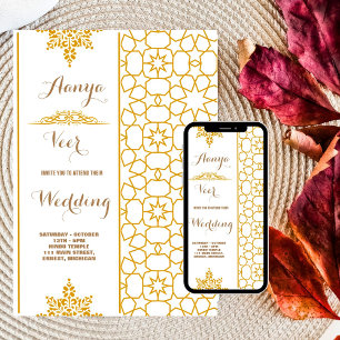 Elegant Mehndi Wedding Invitation