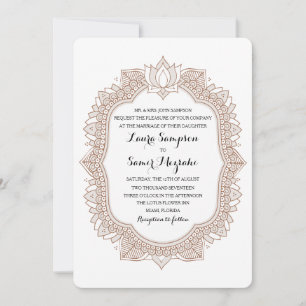 Elegant Mehndi Wedding Invitation