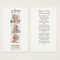 Elegant Memorial 3 Photo Funeral Poem Bookmark