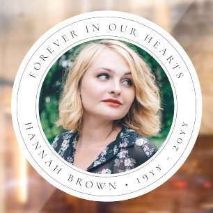 Elegant Memorial Chic Funeral Favour Photo Tribute