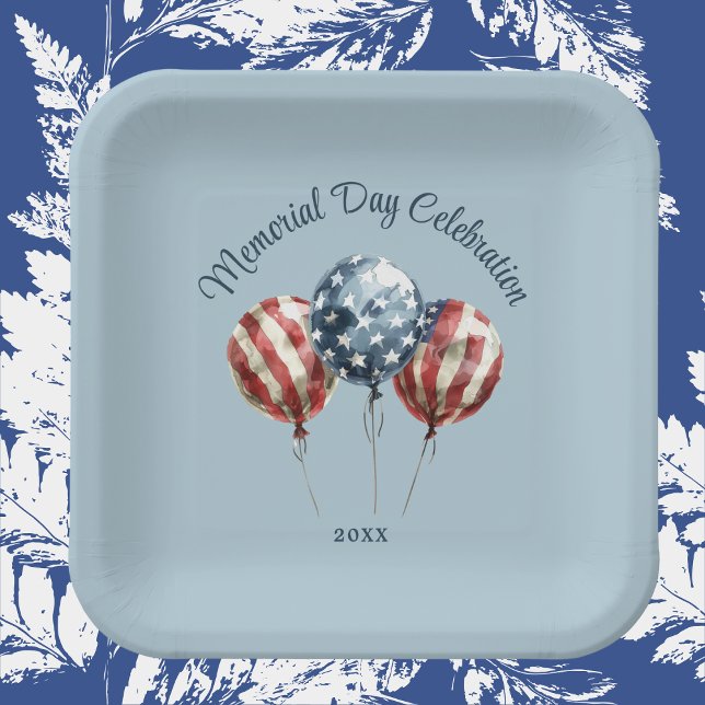 Elegant Memorial Day Party Paper Plate (Creator Uploaded)