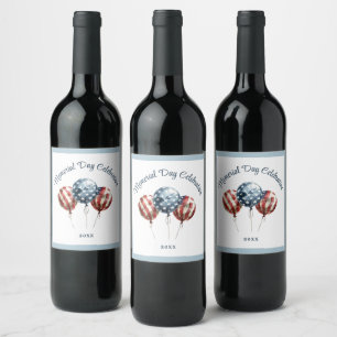 Elegant Memorial Day Party Wine Label