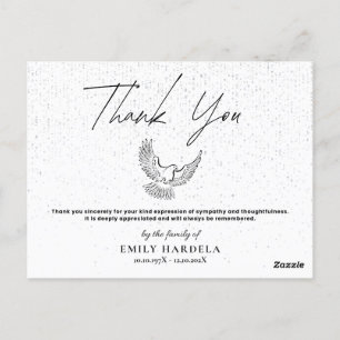 Elegant Memorial Funeral Thank You Card