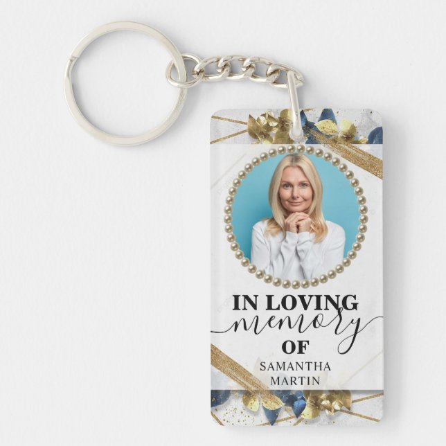 Elegant Memorial Gift Keychain (Front)
