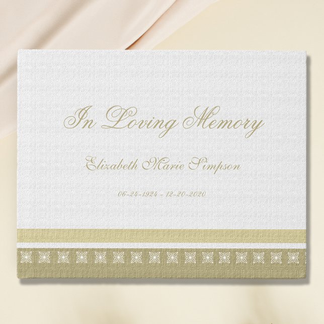 Elegant Memorial or Funeral Guest Book (Creator Uploaded)