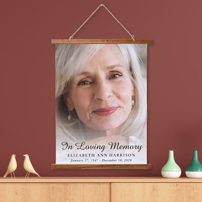 Elegant Memorial Photo Hanging Tapestry (Creator Uploaded)