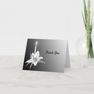 Elegant Memorial Thank You with Candle Flame