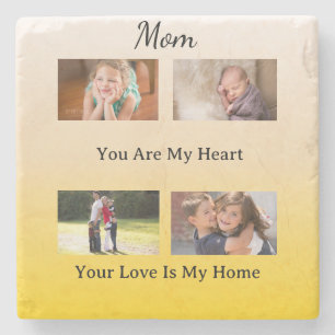 Elegant Memory - Mum, Your Love is Home Stone Coaster