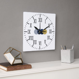 Elegant Men & Women Gold Square Wall Clock