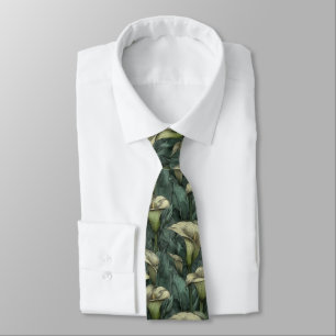 Elegant Mens Accessories Calla Lilies Tie