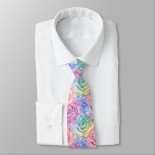 Elegant Mens Fashion Rose Flower Tie