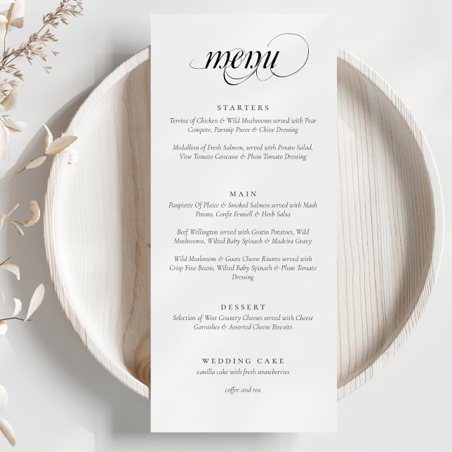 Elegant Menu Calligraphy Wedding  (Creator Uploaded)