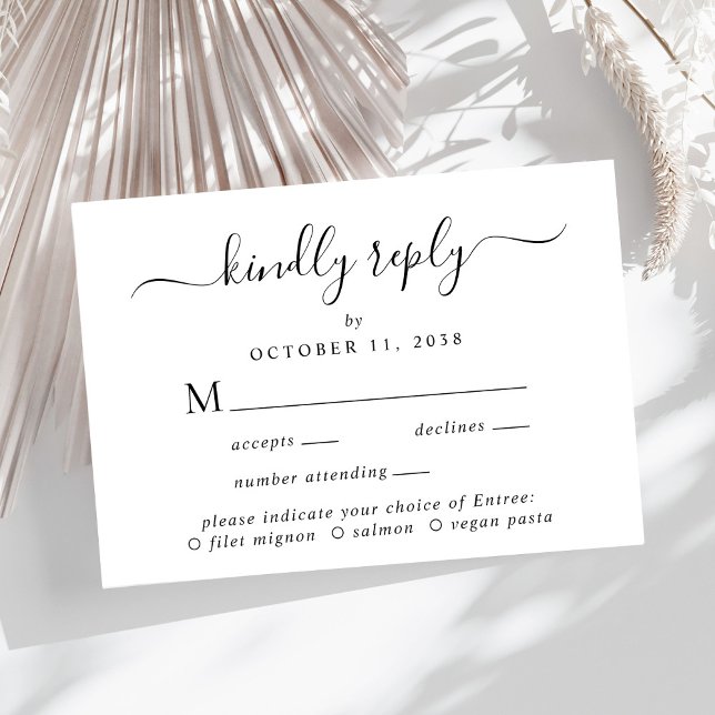 Elegant Menu Choice Wedding RSVP (Creator Uploaded)