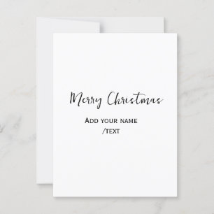 Elegant merry Christmas add text modern simple Postcard