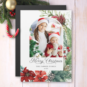 Elegant Merry Christmas Botanical Arch Photo