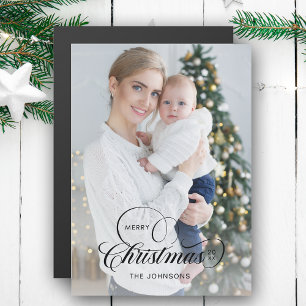 Elegant Merry Christmas Calligraphy 1-Photo