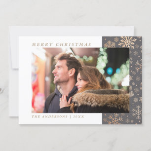 Elegant Merry Christmas Custom Photo Holiday Card