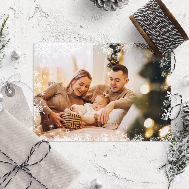 Elegant Merry Christmas Family Photo Card Frame (Creator Uploaded)