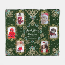 Elegant Merry Christmas Family Photo Collage