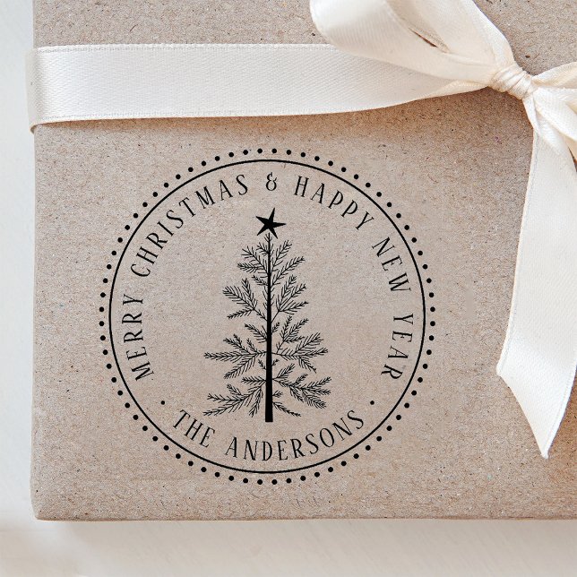 Elegant Merry Christmas & Happy New Year Self-inking Stamp (Creator Uploaded)