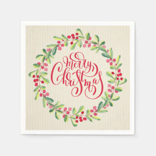 Elegant Merry Christmas Napkin