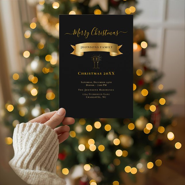 Elegant Merry Christmas Personalized Invitation (Creator Uploaded)