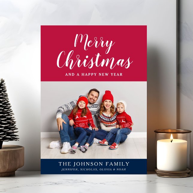 Elegant Merry Christmas Photo Holiday Card (Elegant Merry Christmas Photo Holiday Card)