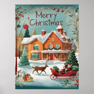 Elegant Merry Christmas  Poster